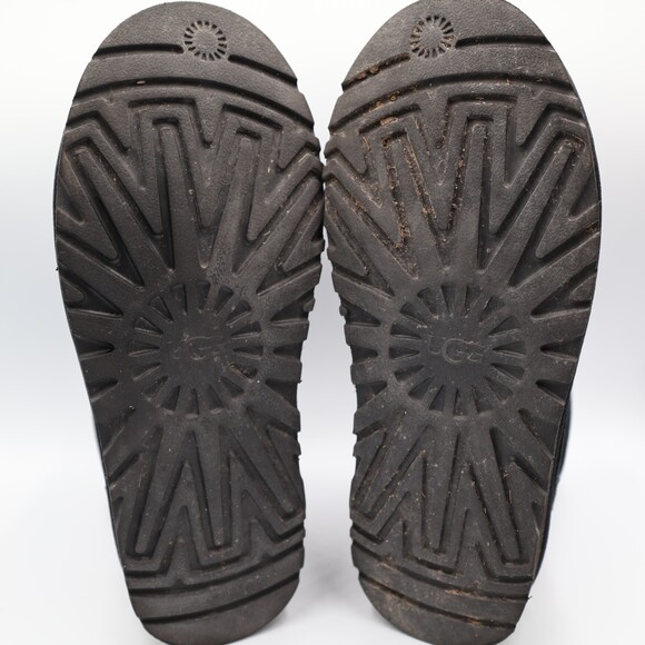 UGG NEUMEL Women's US 9.5 Zip Platform Suede Booties Black - Picture 6 of 9